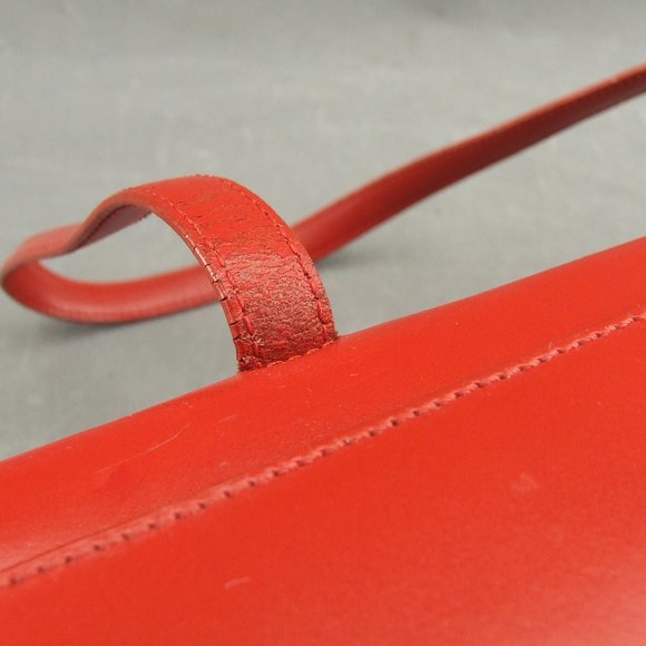 M. London Genuine Leather Red Rectangular Bag - Picture 8 of 8